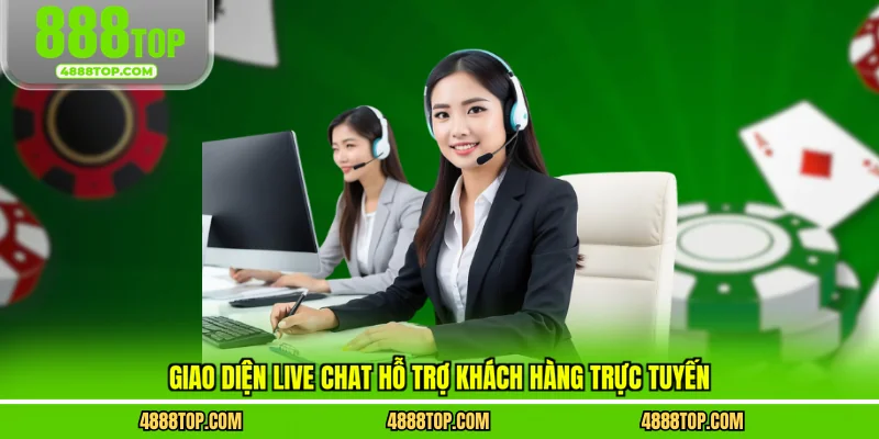 Giao diện live chat hỗ trợ khách hàng trực tuyến
