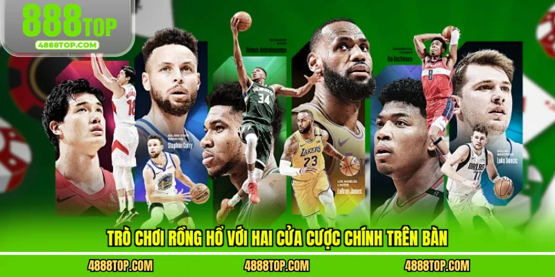 Trò chơi rồng hổ với hai cửa cược chính trên bàn